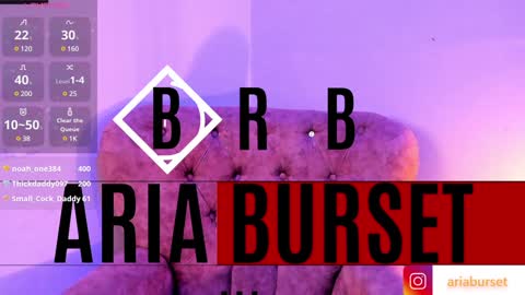 Snapshot of aria_burset chatting on December 2024 04:38:02 PM Aria online show from December 2024 04:38:02 PM