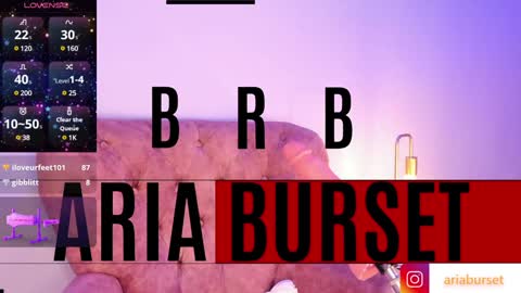Snapshot of aria_burset chatting on December 2024 10:45:01 PM Aria online show from December 2024 10:45:01 PM