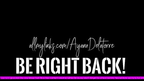 Snapshot of ayanadelatorre chatting on September 2025 02:00:02 AM Ayana Delatorre online show from September 2025 02:00:02 AM