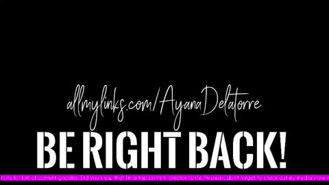 Snapshot of ayanadelatorre chatting on September 2025 11:29:02 PM Ayana Delatorre online show from September 2025 11:29:02 PM