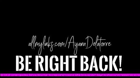 Snapshot of ayanadelatorre chatting on October 2025 09:06:01 PM Ayana Delatorre online show from October 2025 09:06:01 PM