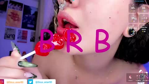 Snapshot of doux_amer chatting on February 2025 05:37:01 PM VickyHelp me to reach 300 thumbs up online show from February 2025 05:37:01 PM