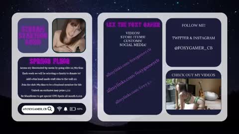 Snapshot of foxy_gamer chatting on May 2026 01:03:02 AM Lex Vive foxygamer cb online show from May 2026 01:03:02 AM