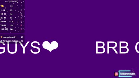 melanyrouse1 online show from January 2025 01:08:01 AM