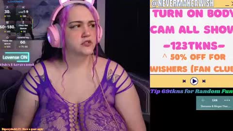 Snapshot of nevermakeawish chatting on April 2026 10:30:01 AM Wishs Playground online show from April 2026 10:30:01 AM