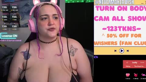Snapshot of nevermakeawish chatting on May 2026 11:48:01 AM Wishs Playground online show from May 2026 11:48:01 AM