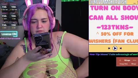Snapshot of nevermakeawish chatting on May 2026 12:10:01 PM Wishs Playground online show from May 2026 12:10:01 PM