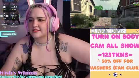 Snapshot of nevermakeawish chatting on May 2026 10:00:02 AM Wishs Playground online show from May 2026 10:00:02 AM