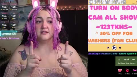 Snapshot of nevermakeawish chatting on May 2026 10:23:01 AM Wishs Playground online show from May 2026 10:23:01 AM