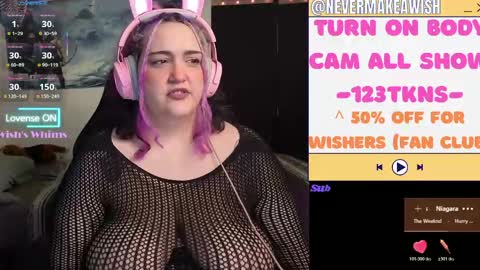 Snapshot of nevermakeawish chatting on May 2026 09:50:02 AM Wishs Playground online show from May 2026 09:50:02 AM