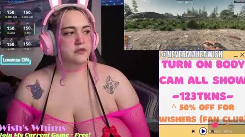 Snapshot of nevermakeawish chatting on May 2026 09:50:02 AM Wishs Playground online show from May 2026 09:50:02 AM
