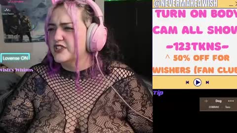 Snapshot of nevermakeawish chatting on June 2026 08:53:01 AM Wishs Playground online show from June 2026 08:53:01 AM