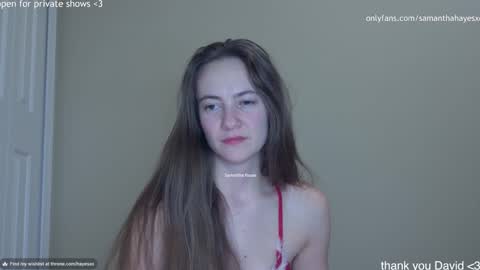 Snapshot of samanthahayesxoxo chatting on December 2024 01:28:02 AM The Real Samantha Hayes haha online show from December 2024 01:28:02 AM