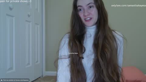 Snapshot of samanthahayesxoxo chatting on December 2024 05:49:02 AM The Real Samantha Hayes haha online show from December 2024 05:49:02 AM