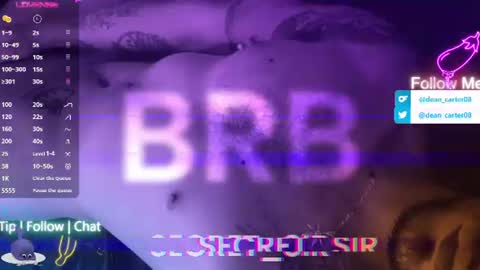 Snapshot of secret_sir chatting on July 2026 09:58:02 PM Dean Carter online show from July 2026 09:58:02 PM
