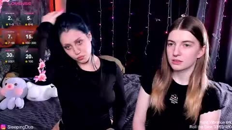 Snapshot of sleepingduo chatting on October 2025 10:16:01 AM Hi We are Iva and Angela Nice to meet u 3 online show from October 2025 10:16:01 AM