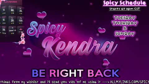 Snapshot of spicykendra chatting on January 2025 06:14:01 AM Kendra online show from January 2025 06:14:01 AM