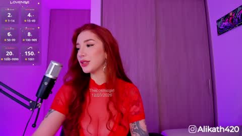 Snapshot of thecosmicgirl chatting on March 2026 01:17:01 PM Alicia Alikath online show from March 2026 01:17:01 PM