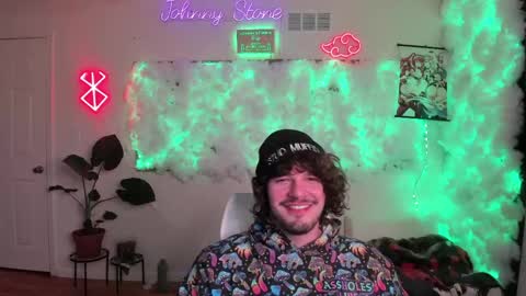 Snapshot of thejohnnystone chatting on March 2026 12:17:02 AM Johnny Stone online show from March 2026 12:17:02 AM