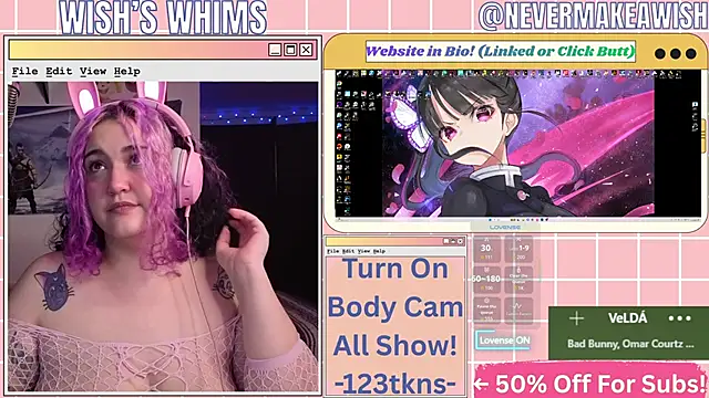 Snapshot of nevermakeawish chatting on May 2026 10:23:01 AM nevermakeawish online show from May 2026 10:23:01 AM