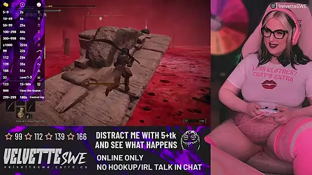 Snapshot of VelvetteSWE chatting on July 2026 03:45:01 AM VelvetteSWE online show from July 2026 03:45:01 AM