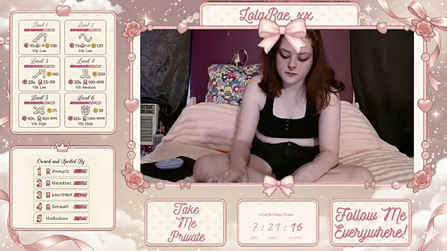 lolarae xx online show from June 2026 04:44:01 PM