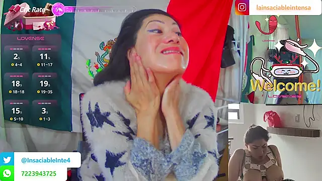 Snapshot of LaInsaciableIntensa chatting on March 2025 02:12:02 PM LaInsaciableIntensa online show from March 2025 02:12:02 PM