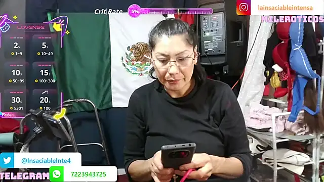 Snapshot of LaInsaciableIntensa chatting on June 2026 12:57:02 AM LaInsaciableIntensa online show from June 2026 12:57:02 AM